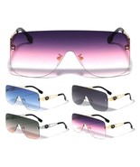 KLEO RIMLESS OVERSIZED ONE PIECE SHIELD LENS SUNGLASSES RETRO DESIGNER F... - €7,74 EUR