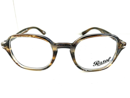 New Persol 3142-V 1049 47mm Havana Square Men&#39;s Eyeglasses Frame - $189.99