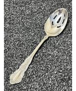 Reed &amp; Barton Georgian Rose Sterling Silver Pierced Serving Spoon 8.5&quot; - $2,729.47 MXN