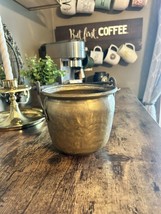 Antique Primitive Hand Hammered Brass Pot Cauldron. Ready for Halloween! - £25.75 GBP