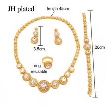 Dubai women gold color jewelry sets African wedding bridal ornament gifts for Sa - £21.42 GBP