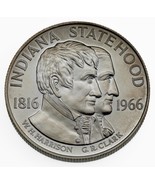 Medaglia In Argento Dello Stato Dell&#39;Indiana Del 1966 SC 50C Di Heraldic... - $72.34