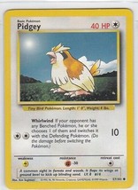 M) Pokemon Nintendo GAMEFREAK Collector Trading Card Pidgey 57/102 40HP - $2.76 CAD