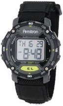 Armitron Sport 40/8291BLK Grey Accented Digital Chronograph Black Nylon V26 - £17.17 GBP