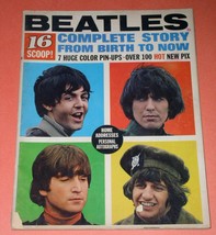 The Beatles 16 Magazine Complete Story From Birth To Now Vintage 1965 - £39.95 GBP