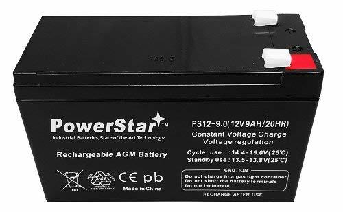PowerStar 9AH Battery for 12V 8Ah Security Alarm Battery Replaces 7Ah DSC BD712 - £21.16 GBP