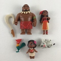 Disney Moana Deluxe Collectible Figure Chief Tui Pua Hei Hei 5pc Lot Has... - £20.07 GBP