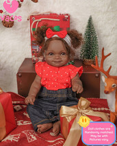 VACOS Reborn Baby Dolls Lifelike Newborn Baby Dolls with Taupe Eyes Caramel Skin - £44.84 GBP