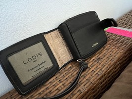 Lodis bifold Zip Around Wallet black 100% Leather Brand New - £25.26 GBP