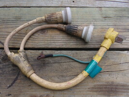 Marine Hubbell 50 Amp to 2-30 amp splitter pigtail power cord - $54.45