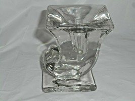 New Martinsville Cornucopia Elegant Viking Glass Crystal Single Candleholder - £15.26 GBP