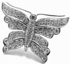 Rare! Authentic TIFFANY &amp; CO Butterfly Platinum Diamond Pin Brooch - £4,454.36 GBP