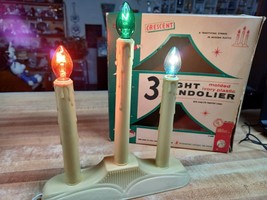 Vintage Crescent 3 Light Candolier  Christmas Window Candle - £11.66 GBP