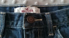 Hollister High Rise Denim Jean Cutoff Shorts Size 5/27 Distressed Boho Retro - £18.64 GBP