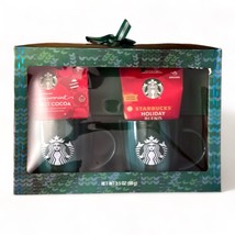 Holiday 2023 2 pack Starbucks Mugs &amp; Peppermint Hot Cocoa Gift Set Christmas - £19.77 GBP