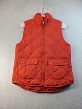 Woolrich Vest Womens Small Orange 100% Polyester Sleeveless Pockets Full... - £18.61 GBP