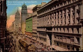 Pacific Novelty POSTCARD-MARKET St. Looking East From 4th, San Francisco,Ca BK59 - £4.09 GBP