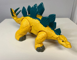 Stegosaurus Dinosaur Fisher-Price Imaginext Yellow Green 2011 Mattel 14.5&quot; Long - £7.35 GBP