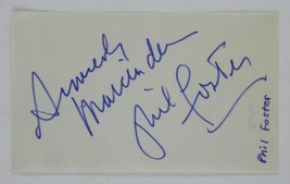 Phil Foster Signed Autographed 3x5 Cut Paper Actor Laverne &amp; Shirley To Marcia? - £27.68 GBP