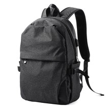 Men 15.6 Inch Laptop Backpack Black Simple Usb Charging Backpack Male Anti-theft - £56.10 GBP