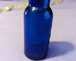 Vtg. Bromo Seltzer Cobalt Blue Bottle Emerson Drug Co Baltimore MD 4&quot; Tall - £6.30 GBP