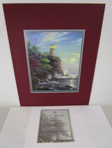 Thomas Kinkade Split Rock Light Lighthouse Matted Collector&#39;s Print 11x14 - $19.79