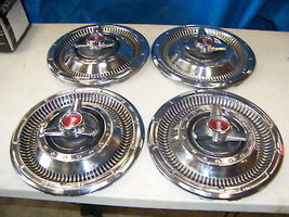 1966 Plymouth Satellite 14&quot; Spinner Hubcaps Oem Set Of 4 - £141.63 GBP