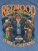 Men&#39;s Harley Davidson T-Shirt Black XXL - Sasquatch Bigfoot Eureka Redwood RARE! - $38.69