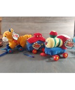 Choo Choo La Rue 3pc Chelsea Bruce Caboose La Roo Plush Train Pull Toy 2002 - $93.17