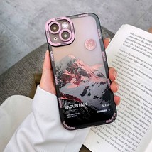 Retro Sunset Snow Mountain Phone Case For iPhone 13 Pro Max 12 11 Pro XS Max X X - £5.84 GBP