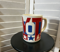 Vintage 1960&#39;s/70s VOTE coffee mug USA election civil rights collectible... - $27.72