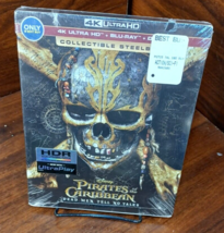 Pirates of the Caribbean:Dead Men Tell No Tales STEELBOOK(4K+Blu-ray-No Digital) - £46.03 GBP