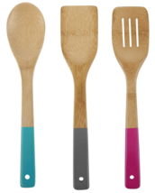 core bamboo 3 piece colored utensil set - $14.86
