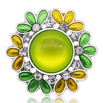 New KZ3051 Beauty Charm Colorful Flowers 18MM Metal snap buttons for DIY snap je - £10.39 GBP