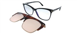 Tom Ford Sunglasses square plastic sunglasses with blue block clear with... - $227.70