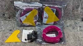 3 x 5M USB El Wire Interior Strip PINK Lights Set Ambient Car Dash Board... - $14.99