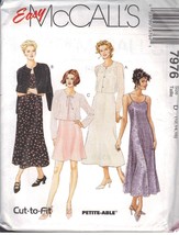 Mc Call's Pattern 7976 Szs 12-14-16 Dated 1995 Misses' Dress In 2 Lengths Jacket - $3.00