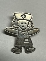 CUTE 925 STERLING SILVER HAPPY NURCE  BROOCH - £29.33 GBP