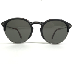 Omega Sunglasses OM 0014-H 05D Black Gray Red Round Frames w/ Black Lenses - £146.93 GBP