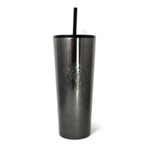 Starbucks 2019 Christmas Gradient Frosted Black Glitter Tumbler Venti 24oz - £32.22 GBP