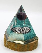 Aquamarine Orgone Pyramid - A Beacon of Tranquility and Protective Energy - £27.33 GBP