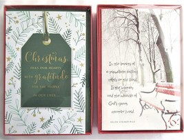 2 Boxes American Greetings Christmas Holiday Cards 16 Cards &amp; Envelopes Each Box - £12.57 GBP