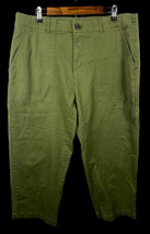 Terra &amp; Sky Size 14W Pants Army Military Cargo Wide Leg Olive Green Stretch - £29.17 GBP