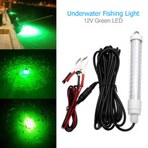 12V Green Led Underwater Submersible Fishing Light Night Crappie Shad Sq... - $30.99