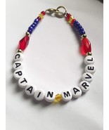 Captain Marvel Handmade Bracelet in Red Blue and Gold - £3.16 GBP