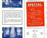 Senate Hotel  Brochure Washington DC 1930&#39;s  D Street On Historic Capito... - £17.08 GBP