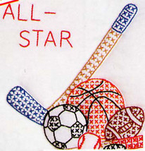 Jack Dempsey Needle Art Sports Quilt Blocks - £9.55 GBP
