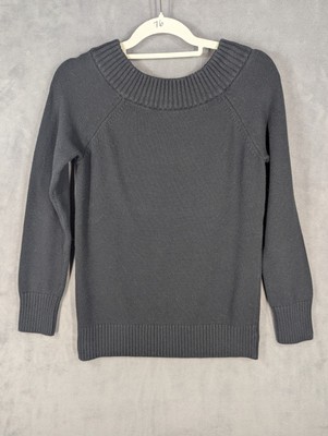 Banana Republic Sweater Women&#39;s Medium Black Petite Knit Long Sleeve  - $11.29