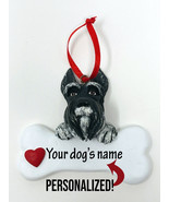 Personalized Black Schnauzer Dog Name Christmas Ornament Figure Heart Va... - £11.79 GBP