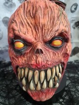 Possesed Pumpkin Jr. Halloween latex mask By Americana Halloween Jack O Lantern  - £10.28 GBP